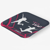 トランポリン公園赤い誕生日パーティーを飛ぼう ペーパープレート (傾斜あり)