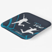 トランポリン公園青い誕生日パーティーを飛ぼう ペーパープレート (傾斜あり)