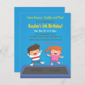トランポリン子供の誕生日パーティの招待状 招待状 (正面/裏面)