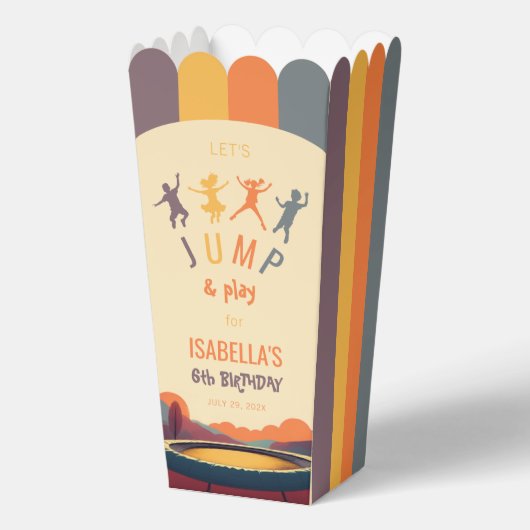 トランポリン子供の誕生日パーティージャンプと遊レトロ フェイバーボックス (正面)