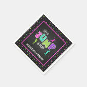 トランポリン誕生日パーティナプキン – ガール スタンダードカクテルナプキン (角)