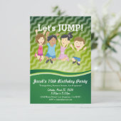 トランポリン誕生日パーティーへの招待 招待状 (スタンド正面)