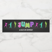 トランポリン誕生日パーティーウォーターボトルラベル ペットボトルラベル (シングルラベル)