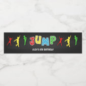 トランポリン誕生日パーティーウォーターボトルラベル – 少年 ペットボトルラベル (シングルラベル)