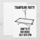 トランポリン誕生日パーティーカスタム招待状 招待状 (正面/裏面)