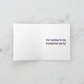 トランポリン誕生日パーティーサンキューカード – 女子 サンキューカード (内部)