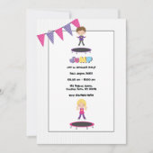 トランポリン誕生日パーティーフォト 招待状 (正面)