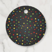 トランポリン誕生日ラウンドメッセージカードボーイ フェイバータグ (裏面)