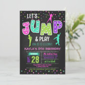 トランポリン誕生日招待状 – ガール 招待状 (スタンド正面)