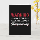 トランポリン警告グ・ジャンプについて話し始めるかもしれない カード (黄色い花)