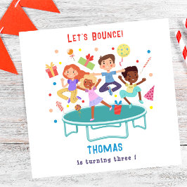 トランポリン跳び跳ね上がりパーク子供の誕生日 スタンダードランチョンナプキン