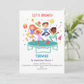 トランポリン跳び跳ね上がりパーク子供の誕生日 招待状 (スタンド正面)