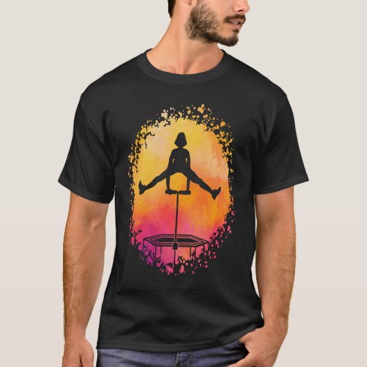 トランポリン跳躍トランポリン体操18 Tシャツ (正面)