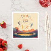 トランポリン飛び跳び遊子供の誕生日パーティー スタンダードカクテルナプキン (インサイチュ)