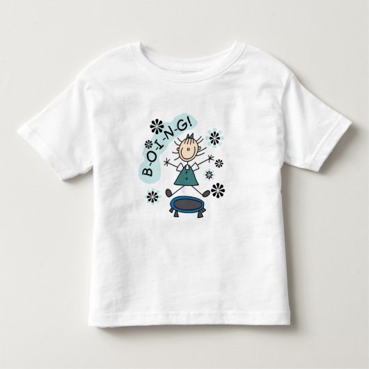 トランポリンTシャツとギフトにステッキの女の子 トドラーTシャツ (正面)