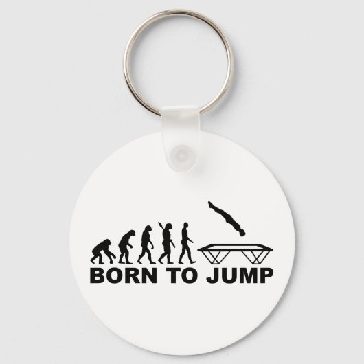 トランポ生まれリンをジャンプする進化 キーホルダー (正面)