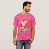トラヴィスかわいい男の子の名前とクールキツネ Tシャツ (正面フル)