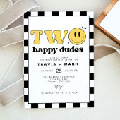 トラヴィスツハッピードゥデススマイル顔ファースト誕生日 招待状