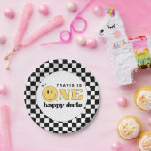 トラヴィスワンハッピードゥデスマイル顔誕生日 ペーパープレート (パーティー)