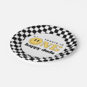 トラヴィスワンハッピードゥデスマイル顔誕生日 ペーパープレート (アングル)