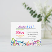 トラーの音こうもりバー(ユダヤ教の)バル・ミツバー返信カード 出欠カード (スタンド正面)