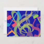 トラーの音こうもりバー(ユダヤ教の)バル・ミツバー返信カード 出欠カード (裏面)