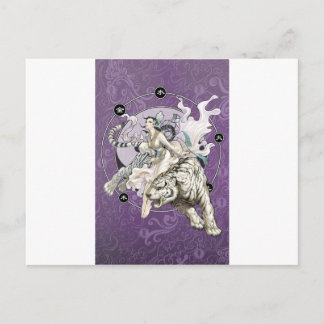 トラ中国のの霊wエレメンタル中国の ポストカード