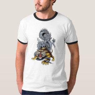 トラ及びドラゴンの戦い Tシャツ