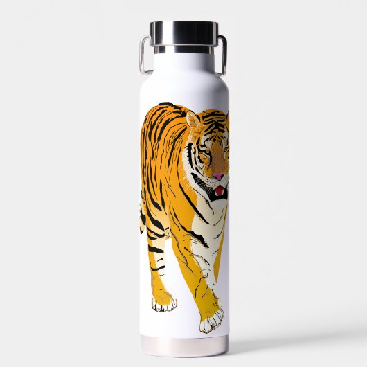 トラ図解入りの、写真付きのグ ウォーターボトル (正面)