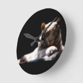 トラ威厳のあるグ ラウンド壁時計 (傾斜)