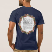 トラ引用文フォーザスコットホリデイスカヘブライ Tシャツ (裏面)