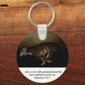 トラ感動的ーがレース走に励ます！ キーホルダー (正面)