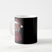 トラ柄のダサかわセーター サンタ帽子 クリスマス コーヒーマグカップ (正面左)