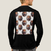 トラ柄デザイン - 白 トライブレンドTシャツ (背面)