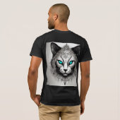 トラ柄メンズTシャツ Tシャツ (裏面フル)