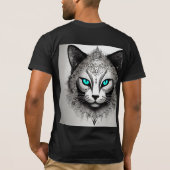 トラ柄メンズTシャツ Tシャツ (裏面)