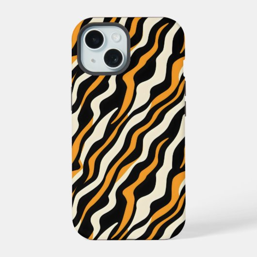 トラ柄 iPhone 15ケース (裏面)