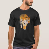 トラ歩くデジタルペイントTシャツ Tシャツ (正面)