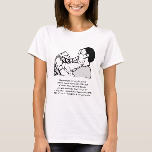 トラ猫とメッセージ Tシャツ (正面)