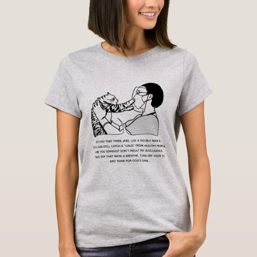 トラ猫とメッセージTシャツ Tシャツ (正面)