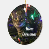 トラ猫のクリスマスツリーオーナメント セラミックオーナメント (左)