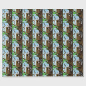 トラ猫の昼寝 鳥小屋 ラッピングペーパー (フラット)