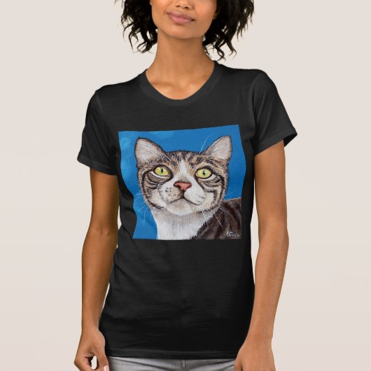 トラ猫の絵 Tシャツ (正面)