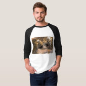 トラ猫アニマルストライプ柄さそり座 Tシャツ (正面フル)