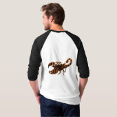 トラ猫アニマルストライプ柄さそり座 Tシャツ (裏面フル)