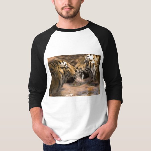 トラ猫アニマルストライプ柄さそり座 Tシャツ (正面)