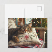 トラ猫 メリークリスマス AI ポストカード (正面/裏面)