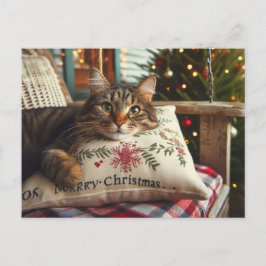 トラ猫 メリークリスマス AI ポストカード