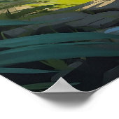 トラ素晴らしガランニングーはジャングルの絵画中 ポスター (角)