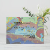 トラ色彩の鮮やかバーバルミツワー招待状 招待状 (スタンド正面)